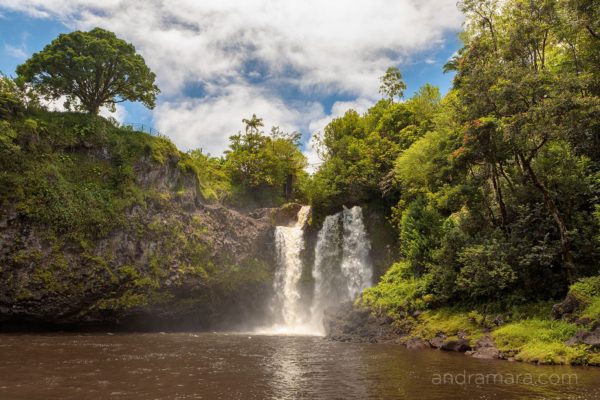 Pacific island waterfall