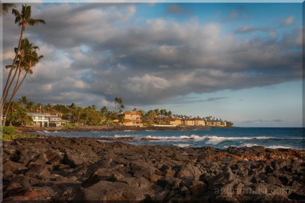 Lava beach on the Big Island in Hawaii