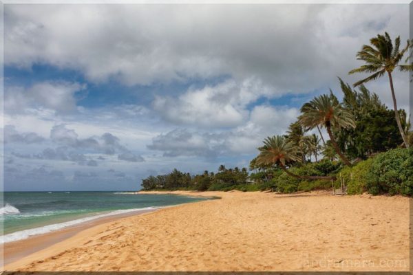 Island beach on the Pacific