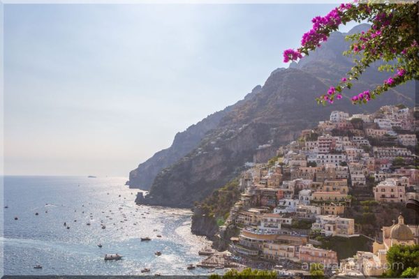 Positano in Italy, seen from Amalfi