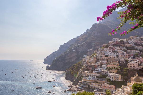 Positano in Italy, seen from Amalfi