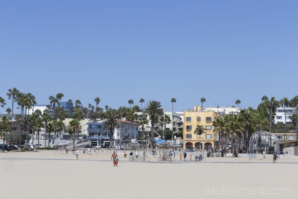 The famous Santa Monica beach in Los Angeles