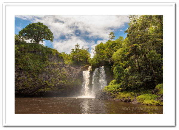 Pacific island waterfall