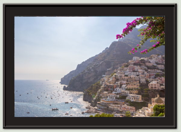 Positano in Italy, seen from Amalfi